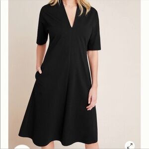 NWT Anthropologie Allura Dress ‘Velvet by Graham & Spencer’ Black Midi Dress XS